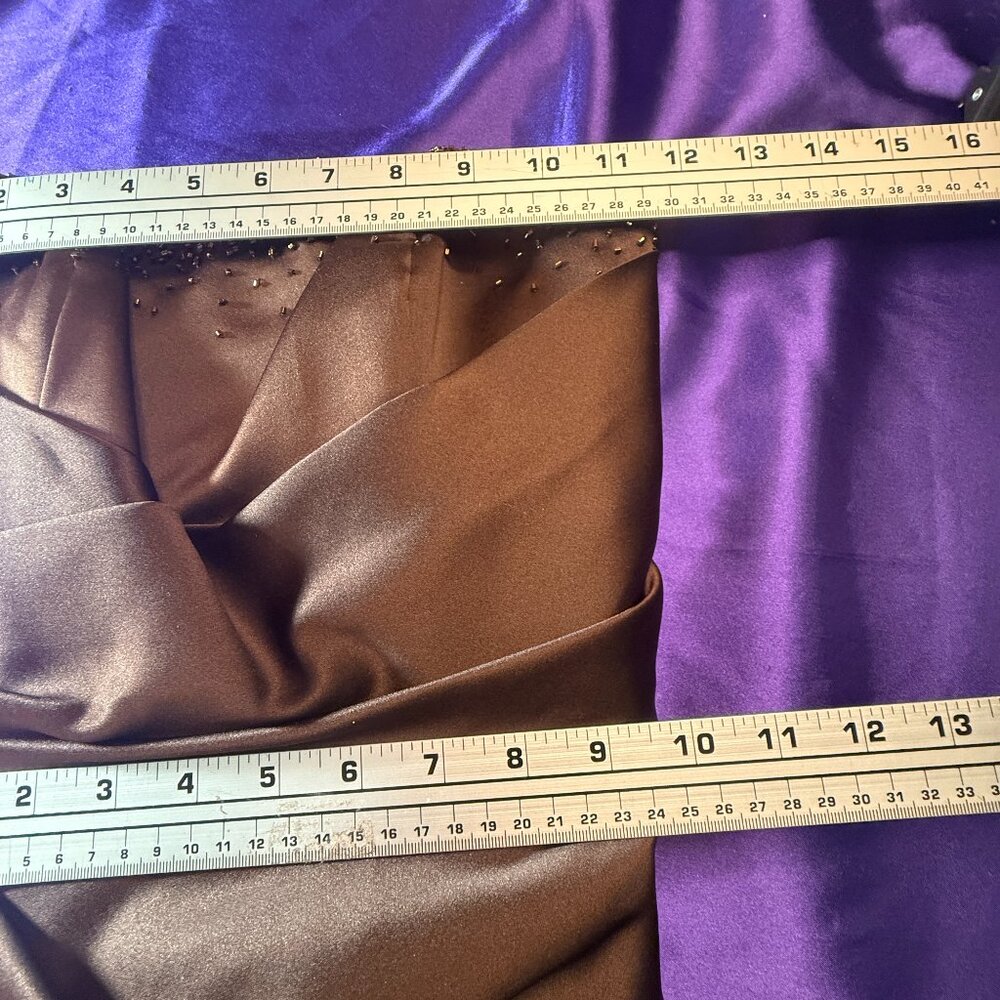 New📌Alfred Angelo Draped Bodice Crystal Beading Bridesmaid - Formal -Prom Dress - Picture 14 of 16